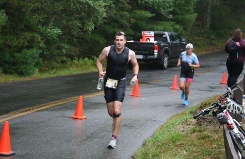Chris Duclos Competing In The Half Ironman.