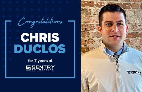 Chis Duclos celebrating 7 years with Sentry Commercial